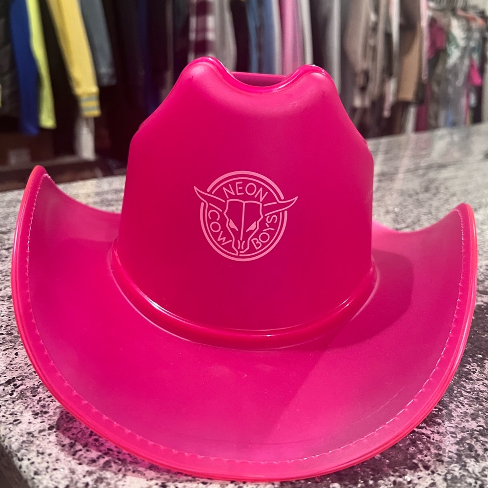 Neon Cowboys Pink Glow Light Up Cowboy Hat